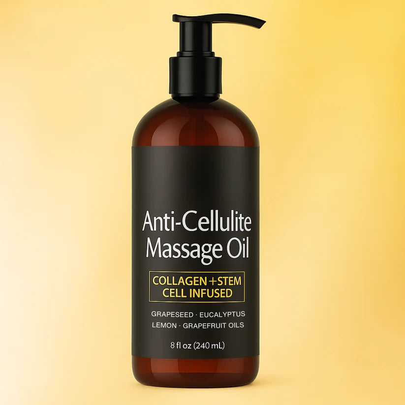 Anti-Cellulite Massage Oil with Collagen & Stem Cell – 8 Fl Oz